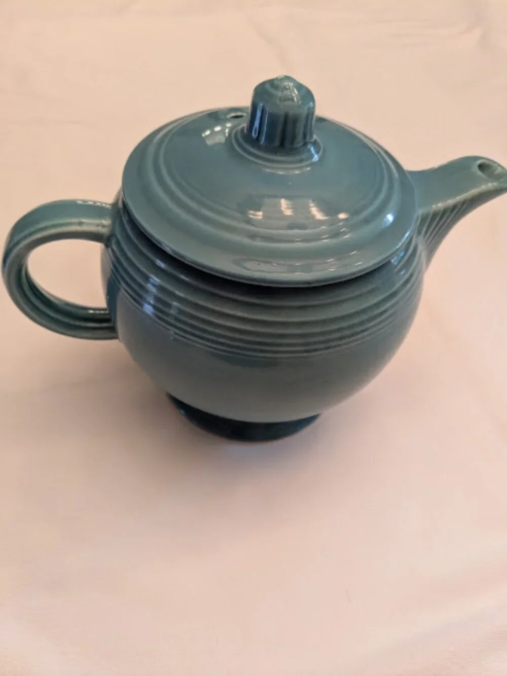 Vintage Turquoise Fiestaware Medium Teapot with Lid